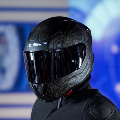 LS2 Rapid 2 Race Crypt Mat Siyah Kask ve Şeffaf Vizör - Ride4Moto