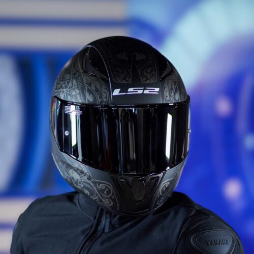 LS2 Rapid 2 Race Crypt Mat Siyah Kask ve Şeffaf Vizör - Ride4Moto