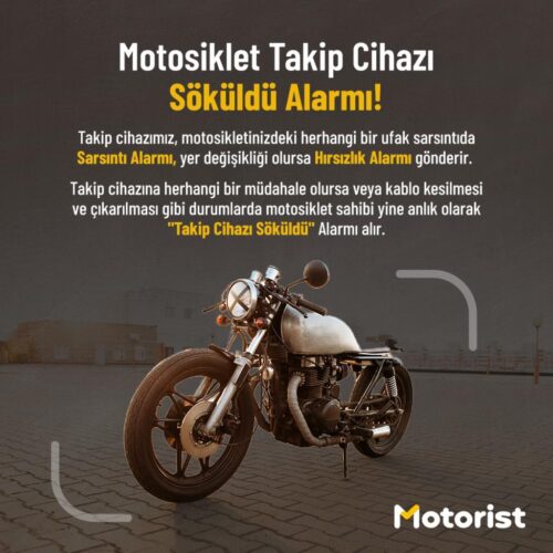 Motorist Motosiklet Takip Cihazı 24 Aylık + Buzzer Siren Sistemi - Ride4Moto