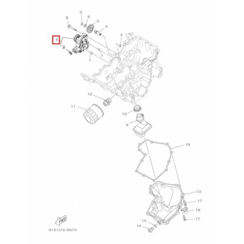 Yamaha R25-MT25 Yağ Pompası 2021-2025 -B1XE330000 - Ride4Moto