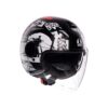 Agv Eteres History Matt Black White Red Açık Yarım Kask - Ride4Moto