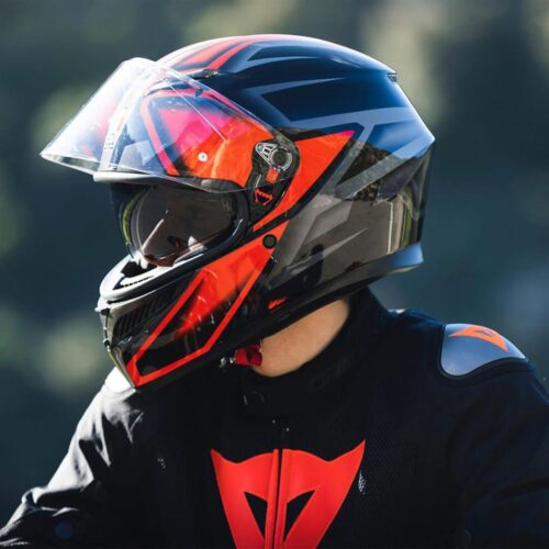 Agv K3 Compound Black Red Kapalı Kask - Ride4Moto