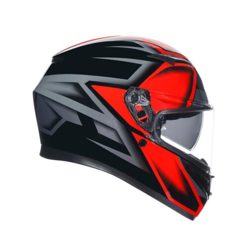 Agv K3 Compound Black Red Kapalı Kask - Ride4Moto