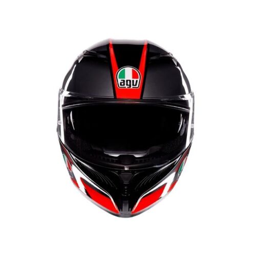 Agv K3 Mplk Striga Black Grey Red Kapalı Kask - Ride4Moto