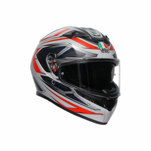 Agv K3 Space Matt White Red Fluo Kapalı Kask