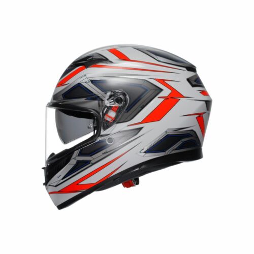Agv K3 Space Matt White Red Fluo Kapalı Kask - Ride4Moto