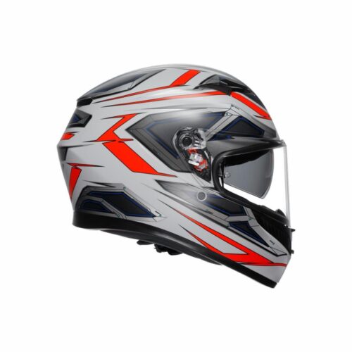 Agv K3 Space Matt White Red Fluo Kapalı Kask - Ride4Moto
