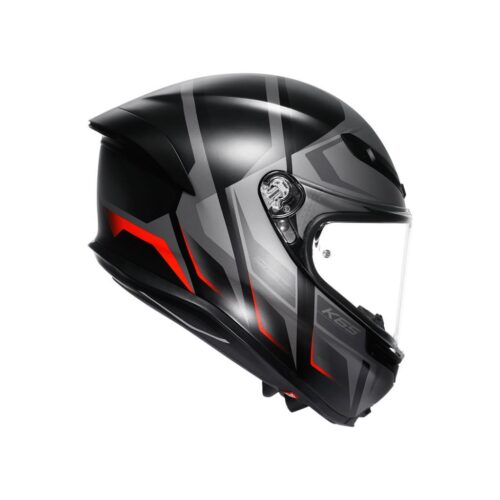 AGV K6 S Karve Matt Black Grey Red Kapalı Kask - Ride4Moto