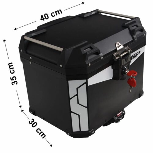 GP Kompozit 37 LT Alüminyum Topcase (Arka Çanta) Siyah - Ride4Moto