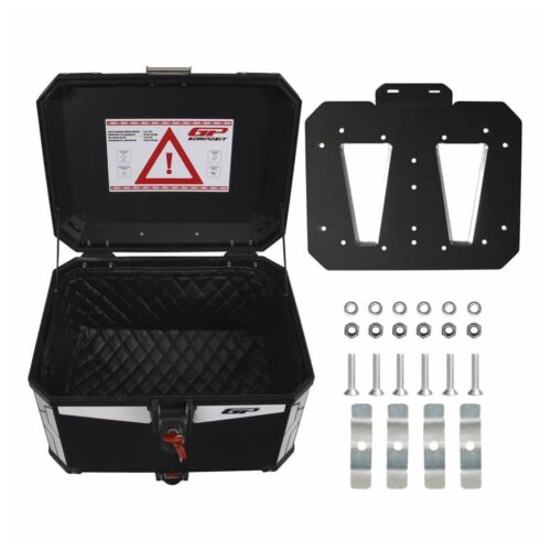 GP Kompozit Universal 57 lt Alüminyum Motosiklet Çantası Siyah - Ride4Moto