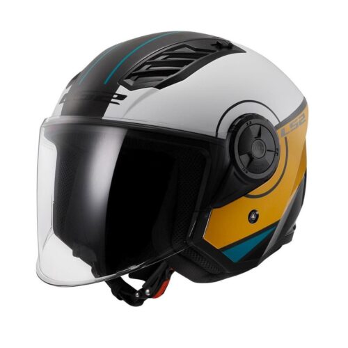 LS2 Airflow 2 Cover Siyah-Beyaz-Gold Kask