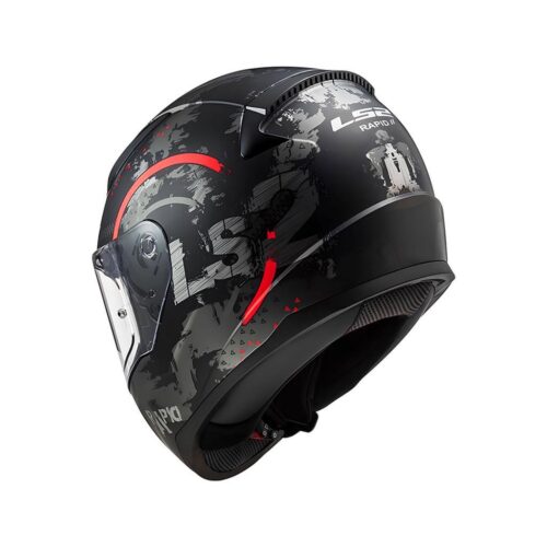 LS2 Rapid 2 Circle Mat Siyah-Kırmızı Kask - Ride4Moto