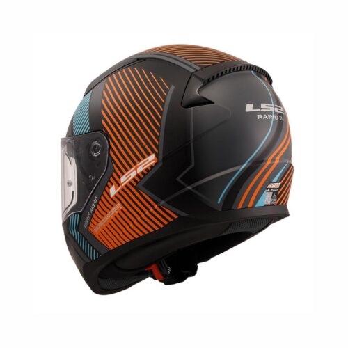 LS2 Rapid 2 Extra Mat Gri-Neon Turuncu Kask - Ride4Moto