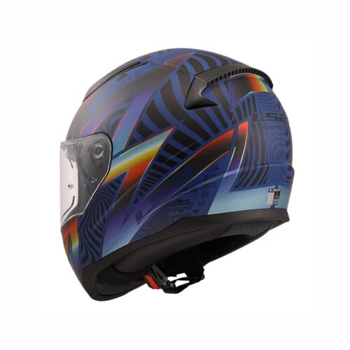 LS2 Rapid 2 Optik Mat Mavi-Mor Kask - Ride4Moto