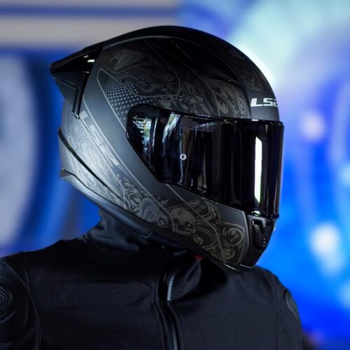 LS2 Rapid 2 Race Crypt Mat Siyah Kask ve Şeffaf Vizör - Ride4Moto