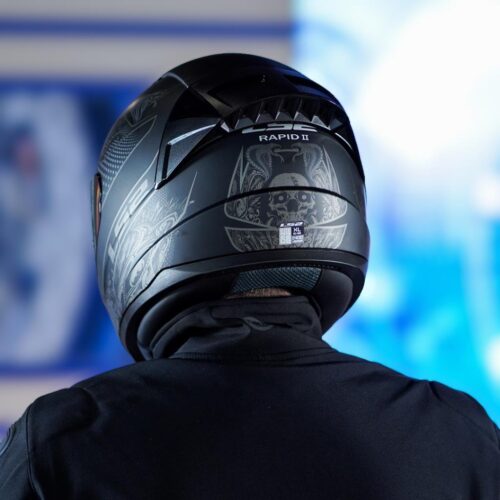 LS2 Rapid 2 Race Crypt Mat Siyah Kask ve Şeffaf Vizör - Ride4Moto