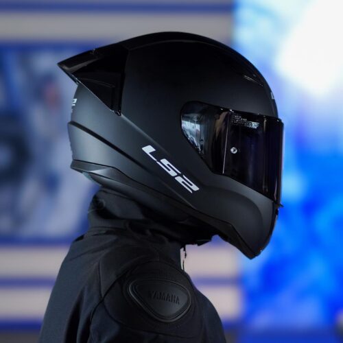 LS2 Rapid 2 Race Mat Siyah Kask ve Şeffaf Vizör - Ride4Moto