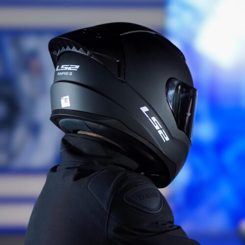 LS2 Rapid 2 Race Mat Siyah Kask ve Şeffaf Vizör - Ride4Moto