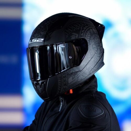 LS2 Rapid Race Takaroa Mat Siyah Kask ve Şeffaf Vizör - Ride4Moto