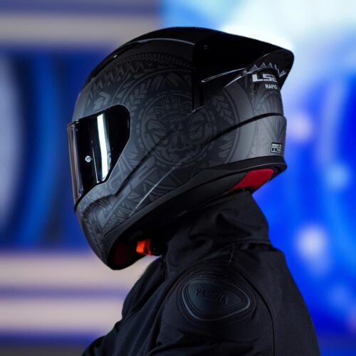 LS2 Rapid Race Takaroa Mat Siyah Kask ve Şeffaf Vizör - Ride4Moto
