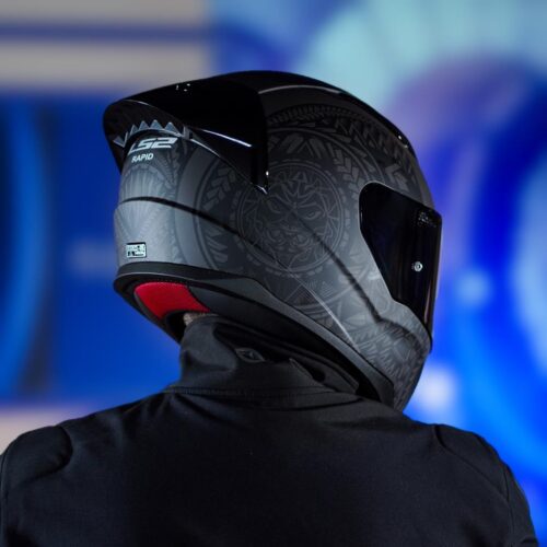 LS2 Rapid Race Takaroa Mat Siyah Kask ve Şeffaf Vizör - Ride4Moto