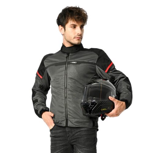LS2 Riva Fileli Motosiklet Montu Siyah-Gri-Kırmızı - Ride4Moto