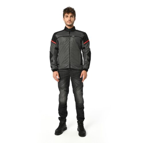 LS2 Riva Fileli Motosiklet Montu Siyah-Gri-Kırmızı - Ride4Moto