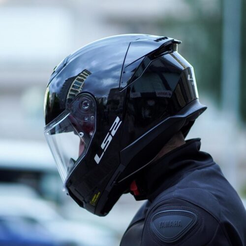 LS2 Stream 2 Parlak Siyah Kask - Ride4Moto