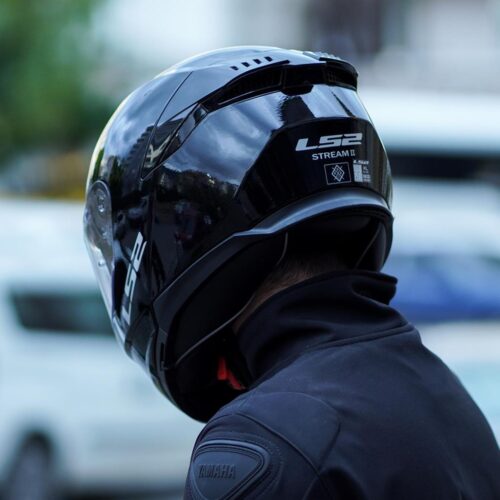 LS2 Stream 2 Parlak Siyah Kask - Ride4Moto
