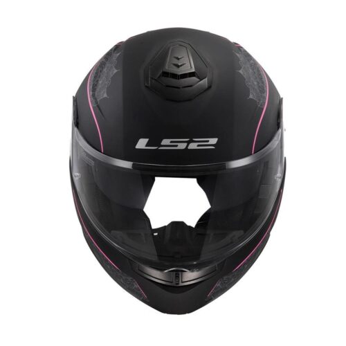 LS2 Strobe 2 Lux Mat Siyah - Pembe Kask - Ride4Moto