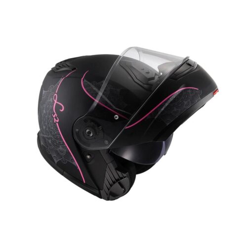 LS2 Strobe 2 Lux Mat Siyah - Pembe Kask - Ride4Moto