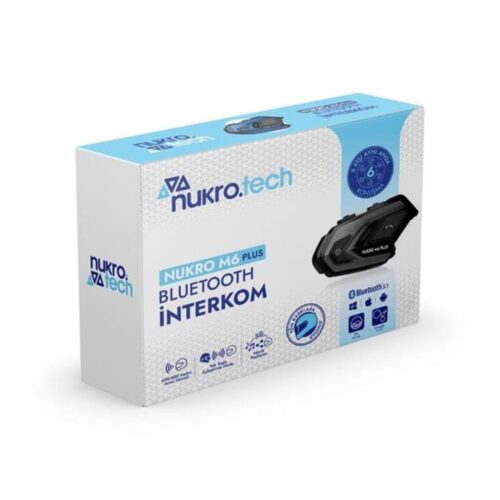 Nukrotech M6 Plus Bluetooth İntercom Siyah - Ride4Moto