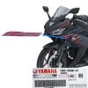 R25 Sol Yan Grenaj Çıkartması Siyah- Kırmızı 1WDF8398A100 (2015-2017) - Ride4Moto