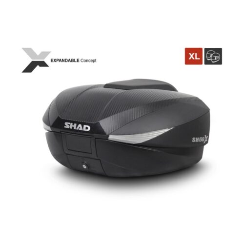 Shad SH58X Arka Çanta Siyah Carbon (Genişleyebilen Model) - Ride4Moto