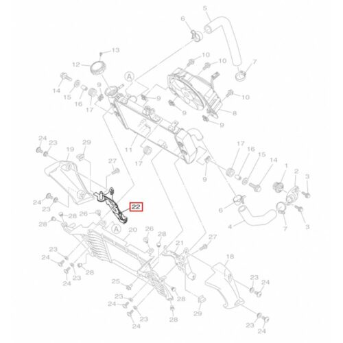 Yamaha MT-25 2020-2025 Radyatör Braketi Sağ - B9TF175U00