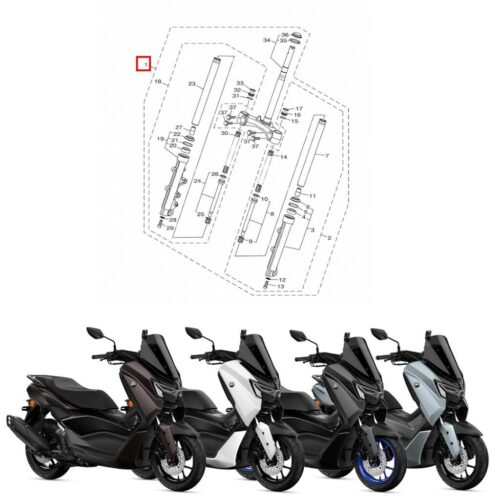 Yamaha Nmax 125 - Nmax 125 Tech Max 2025 Ön Takım Komple - BPBF310000