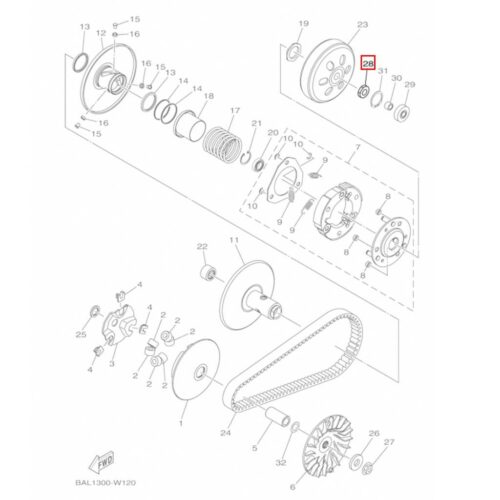 Yamaha Nmax 2021-2025 Arka Debriyaj Somunu - 9017012803 - Ride4Moto