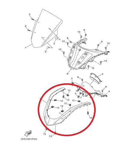 Yamaha Nmax Ön Üçgen Gri 2DPF286500P2 - Ride4Moto