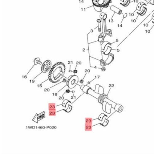 Yamaha R25 (2015-2024) MT25 (2016-2024) Balans Yatak Kahve 1WD114132000 - Ride4Moto