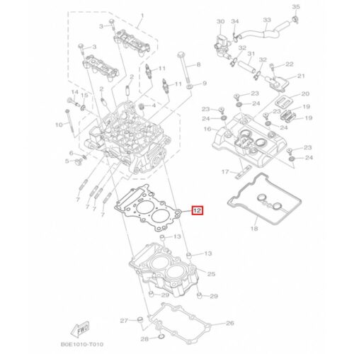 Yamaha R25-MT-25 Silindir Üst Conta 2018-2025 - BS8E118100 - Ride4Moto