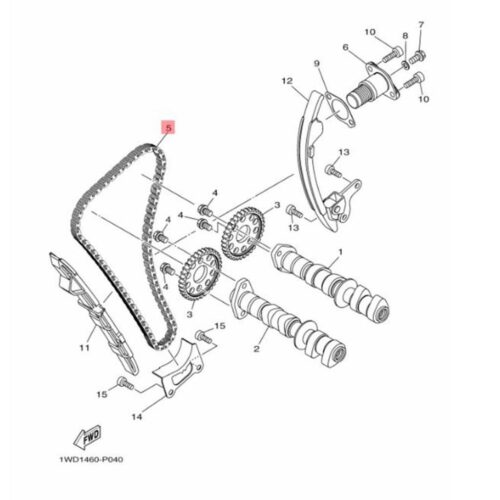Yamaha R25-MT25 ve R6 Ekzantrik Zinciri - 945916411800 (2014-2020) - Ride4Moto
