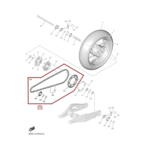 Yamaha r7 zincir dişli kiti bebw001a0000 (2022-2024) - ride4moto Yamaha R7 Zincir Dişli Kiti BEBW001A0000 (2022-2024) - Ride4Moto