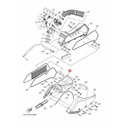 Yamaha Xmax 250 - 300 Hava Filtresi Kutusu (2018-2022) - B74E44120000 - Ride4Moto