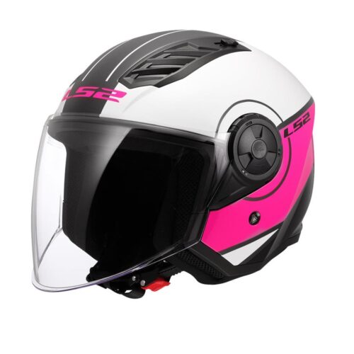 LS2 Airflow 2 Cover Beyaz-Pembe Yarım Kask