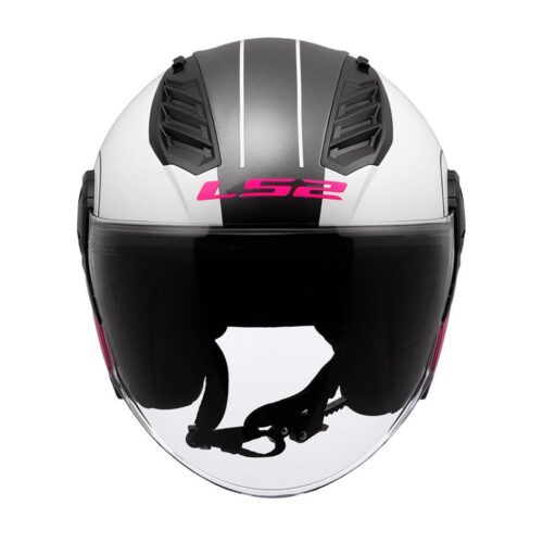 LS2 Airflow 2 Cover Beyaz-Pembe Yarım Kask - Ride4Moto