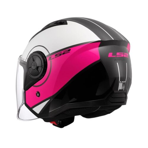 LS2 Airflow 2 Cover Beyaz-Pembe Yarım Kask - Ride4Moto