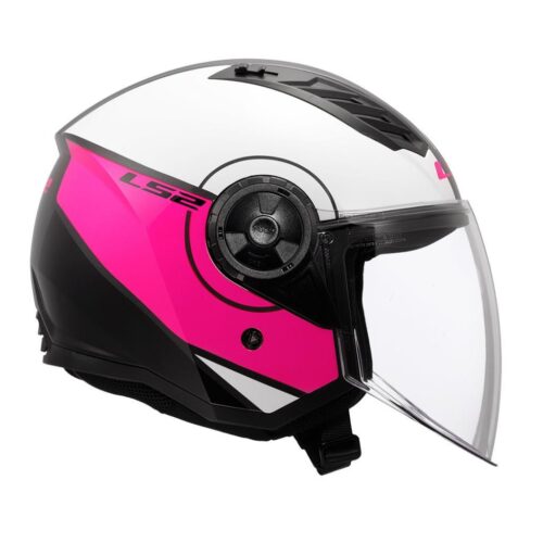 LS2 Airflow 2 Cover Beyaz-Pembe Yarım Kask - Ride4Moto