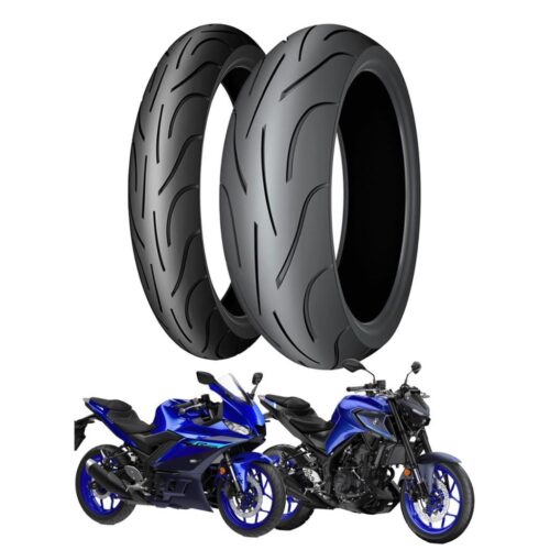 Michelin Pilot Power 2 CT R25-MT25 Performans Odaklı Lastik Takımı 110-70-17 Ön - 150-60-17 Arka