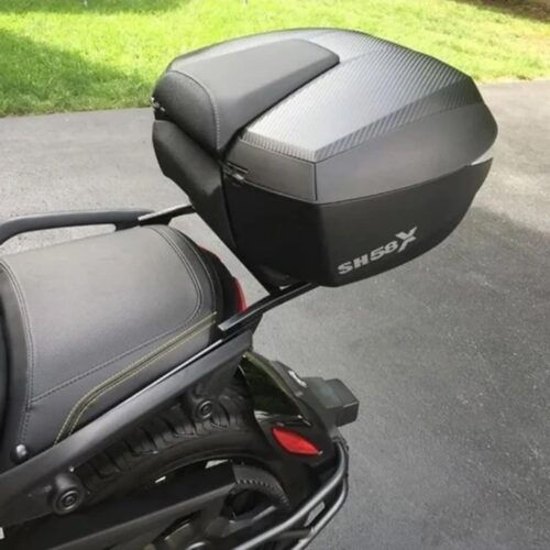 Shad SH58X Arka Çanta Siyah Carbon ve Sırt Dayama Pedi - Ride4Moto