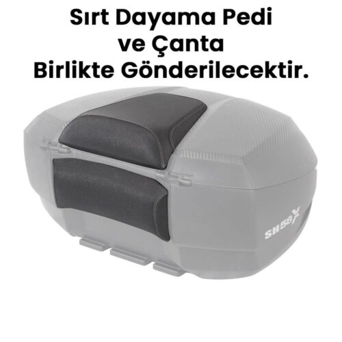 Shad SH58X Arka Çanta Siyah Carbon ve Sırt Dayama Pedi - Ride4Moto